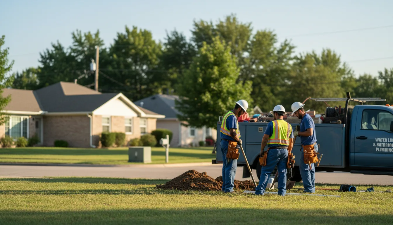 Residential water line and bathroom plumbing service in Osgood, IN